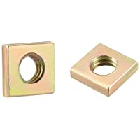 Sourcing Mapa - Juego de tuercas cuadradas- M4 x 7 mm x 2 mm- rosca métrica gruesa chapada en zinc- 50 unidades